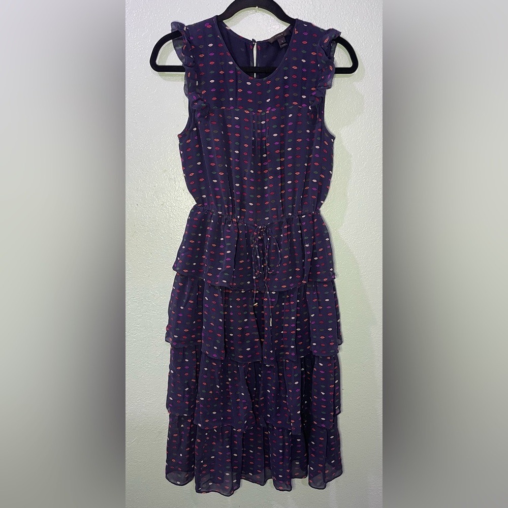 J. Crew Purple and Pink Sleeveless Dress